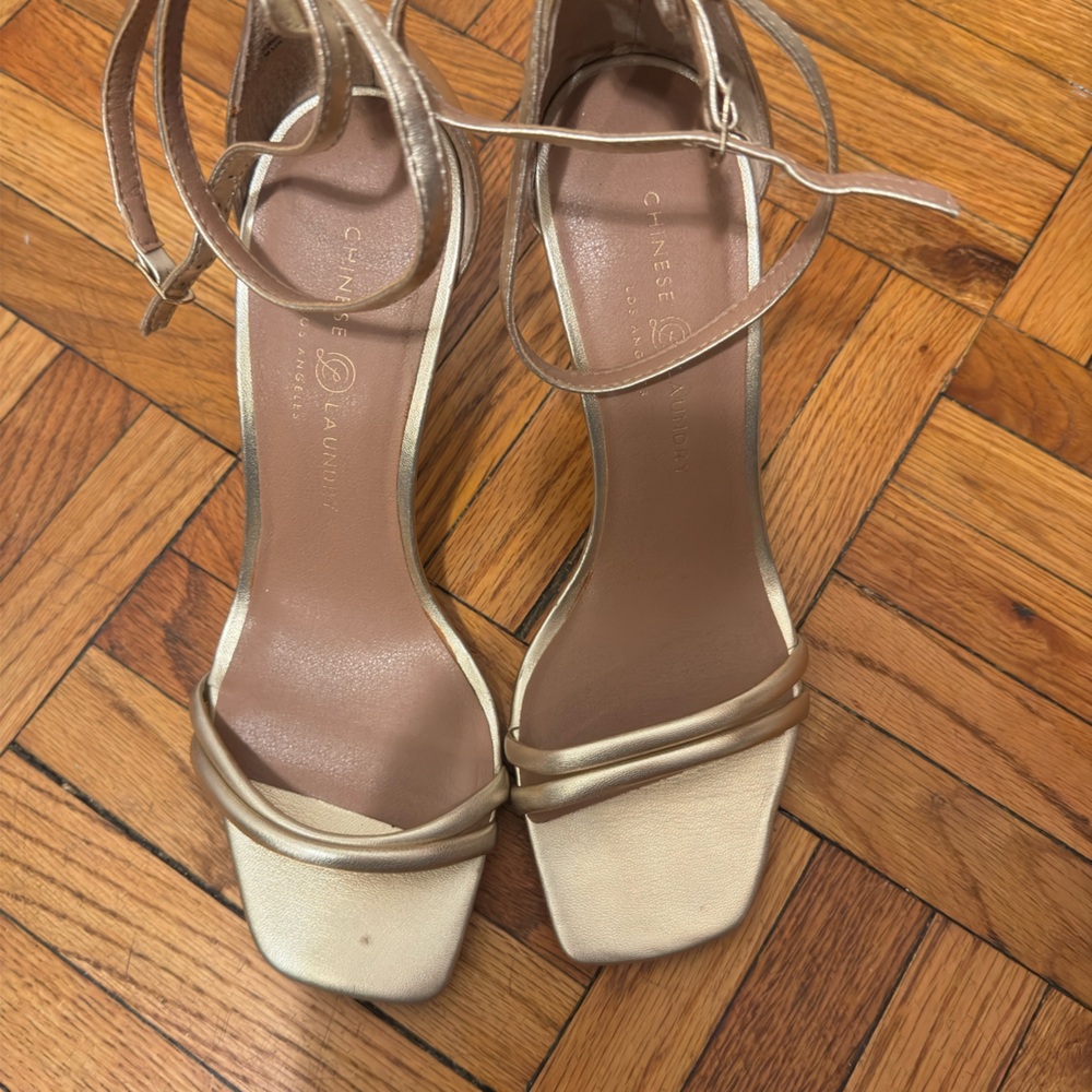 Chinese Laundry Gold Women's Heeled Sandals